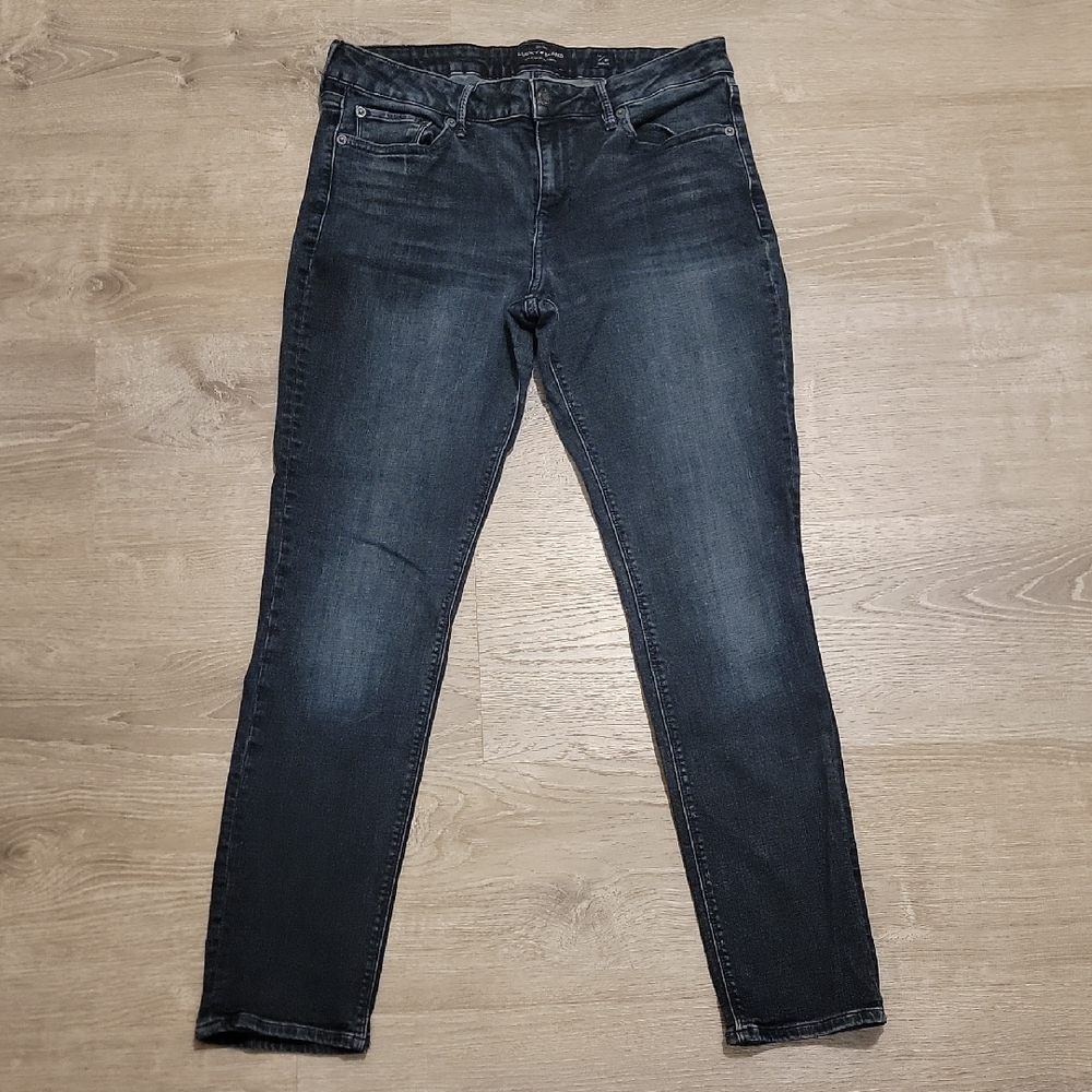 Lucky Brand Women's Dark Gray Skinny Jeans with Faded Wash